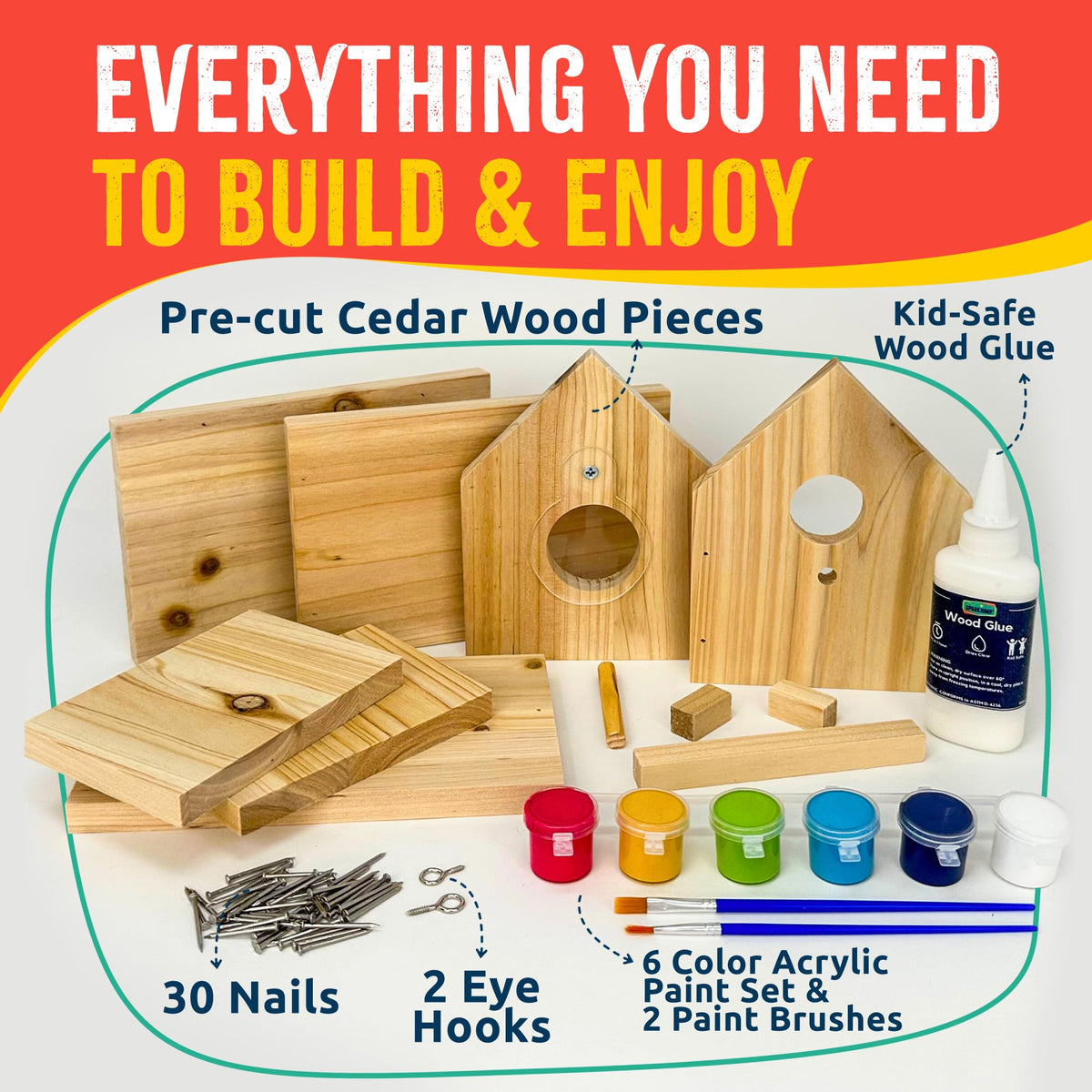 SparkJump Jr bright paints add vibrant color to your backyard birdhouse project