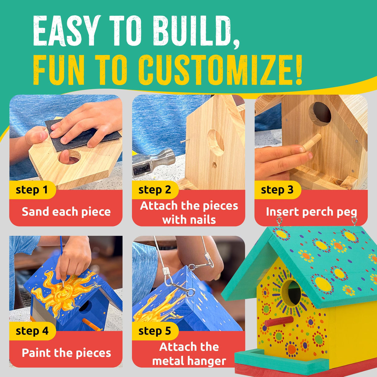 SparkJump Jr nails and glue enable sturdy assembly during hands-on play