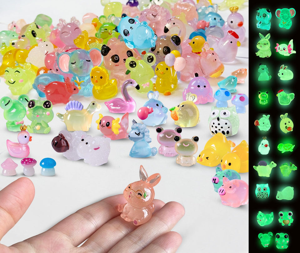 SparkleFab glow fox resin mini adds whimsy to outdoor fairy gardens at dusk.