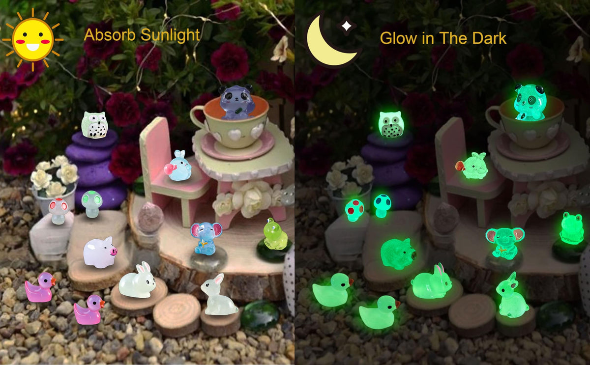 SparkleFab glow-in-the-dark forest animals pack adds night-time accents to terrariums