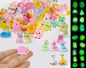 SparkleFab Tiny Resin Animals glow softly, brightening fairy gardens and outdoor spaces.