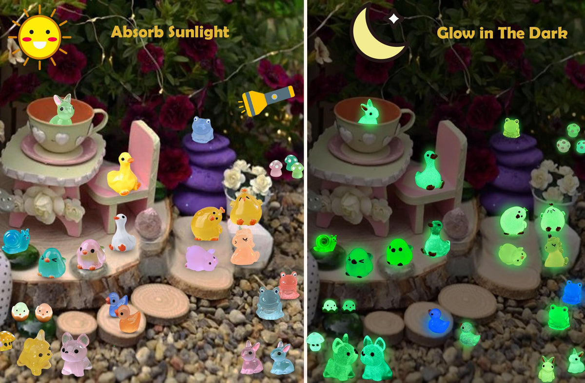 SparkleFab Tiny Resin Animals mini duck adds whimsy as a garden accent.