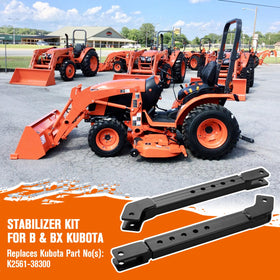 SparkWhiz stabilizer kit showing easy adjustment feature for Kubota compatibility.