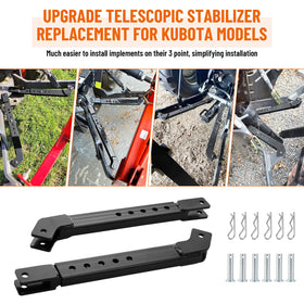 SparkWhiz three-point stabilizer installed on a tractor to reduce sway.