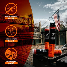 Spartan Mosquito Pro Tech four tubes cover up to one acre for outdoors.