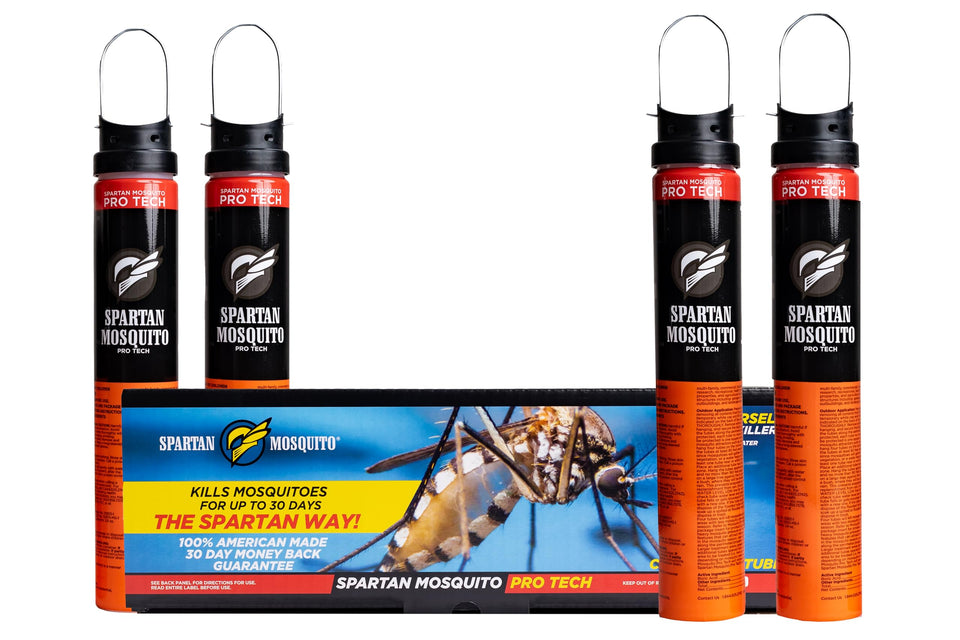 Spartan Mosquito Pro Tech bottle pour activates long-lasting mosquito control.