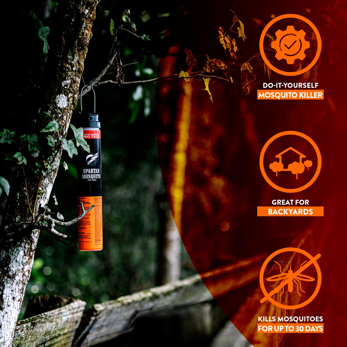 Spartan Mosquito Pro Tech perimeter hanging keeps outdoor spaces protected.