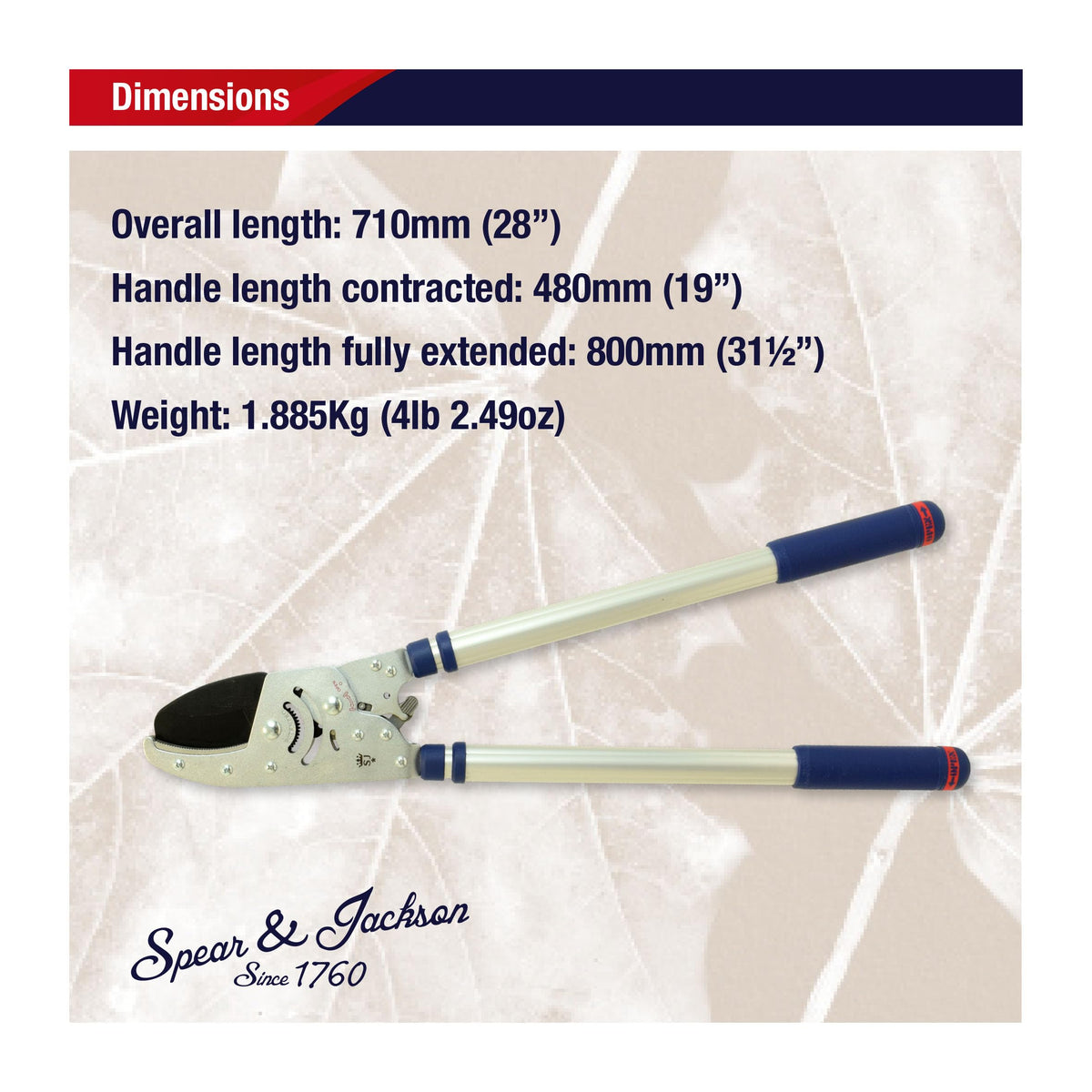 Spear and Jackson Razorsharp loppers with soft grip for comfortable use.