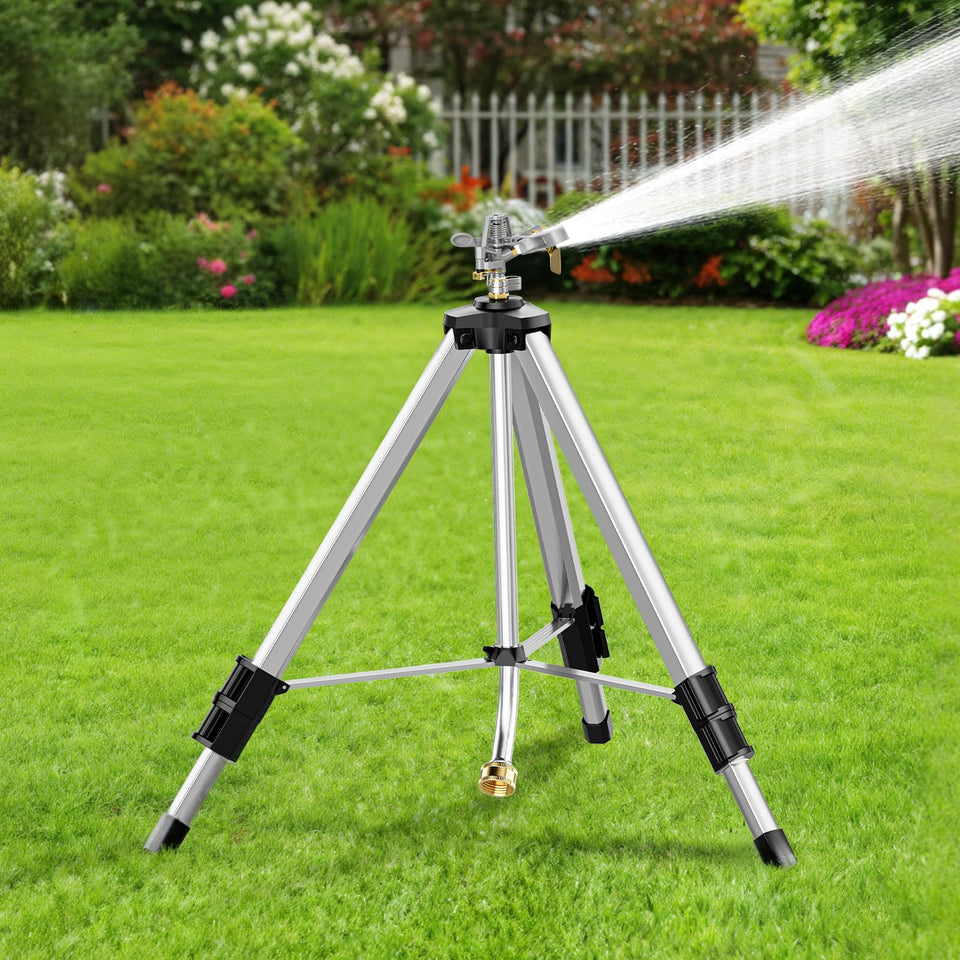 SPECILITE brass impact head with 360-degree rotation for full coverage.
