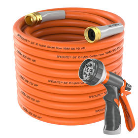 SPECILITE garden hose 50ft flexible lightweight for easy watering.