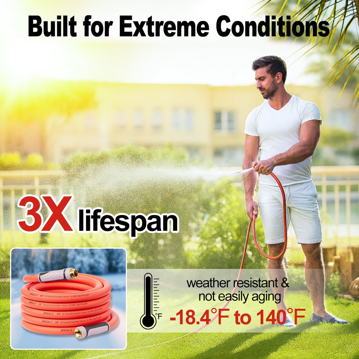 SPECILITE Garden Hose brass fittings provide durable, leak-free connections under pressure