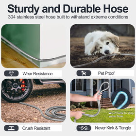SPECILITE heavy-duty steel hose withstands wear and weather