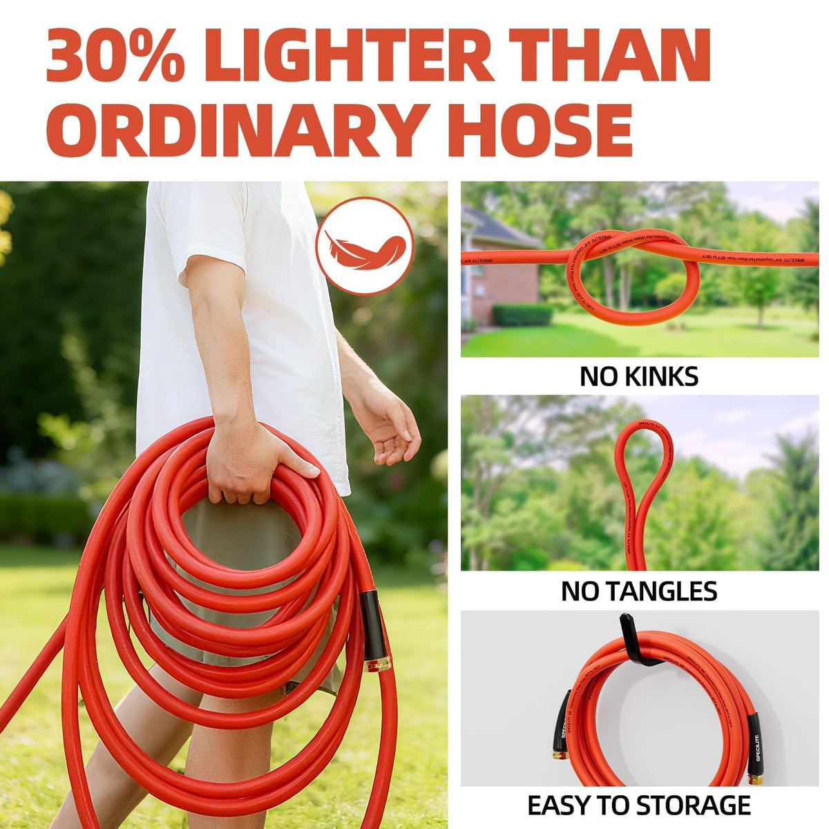SPECILITE hot-water capable hose handling high temperatures up to 190F