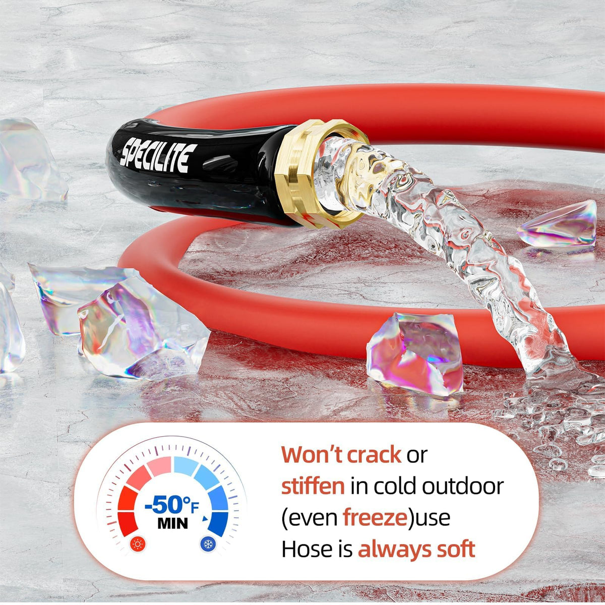 SPECILITE low-temperature flexible hose ready for cold conditions