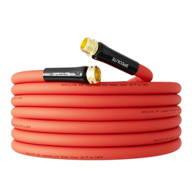 SPECILITE hot-water hose 25ft with brass fittings for durable hot water washing.