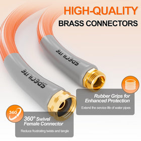 SPECILITE leak-proof and kink-resistant end prevents leaks and tangles