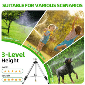 SPECILITE lightweight sprinkler at 3.9 lb moves easily across your yard.