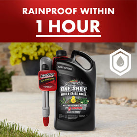 Spectracide AccuShot sprayer with 2-finger trigger reduces hand fatigue.