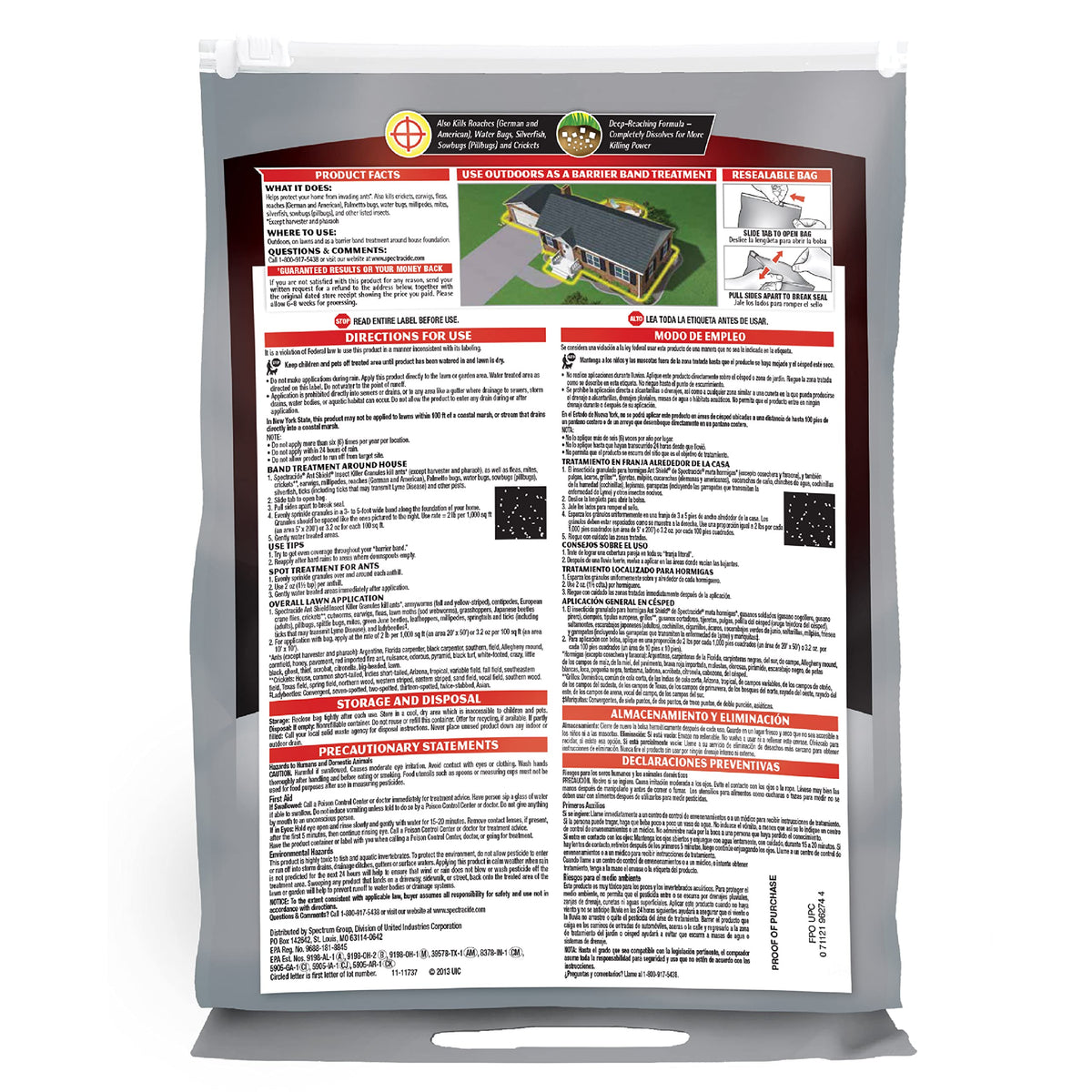Spectracide Ant Shield Granules in a 3-lb bag for easy outdoor treatment.