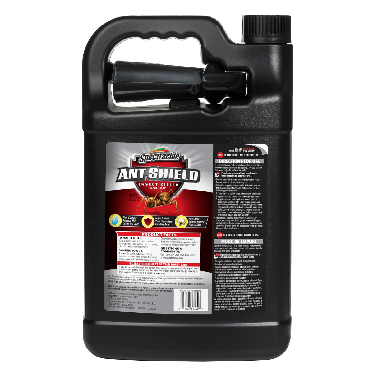 Spectracide Ant Shield perimeter application guards the home exterior from ants.