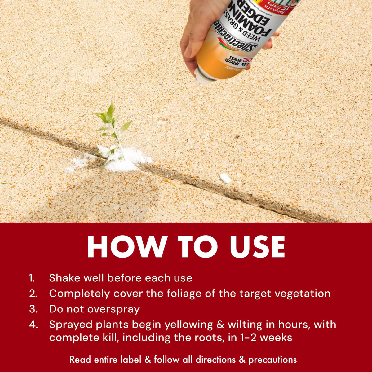 Spectracide edge spray covers up to 200 linear feet.