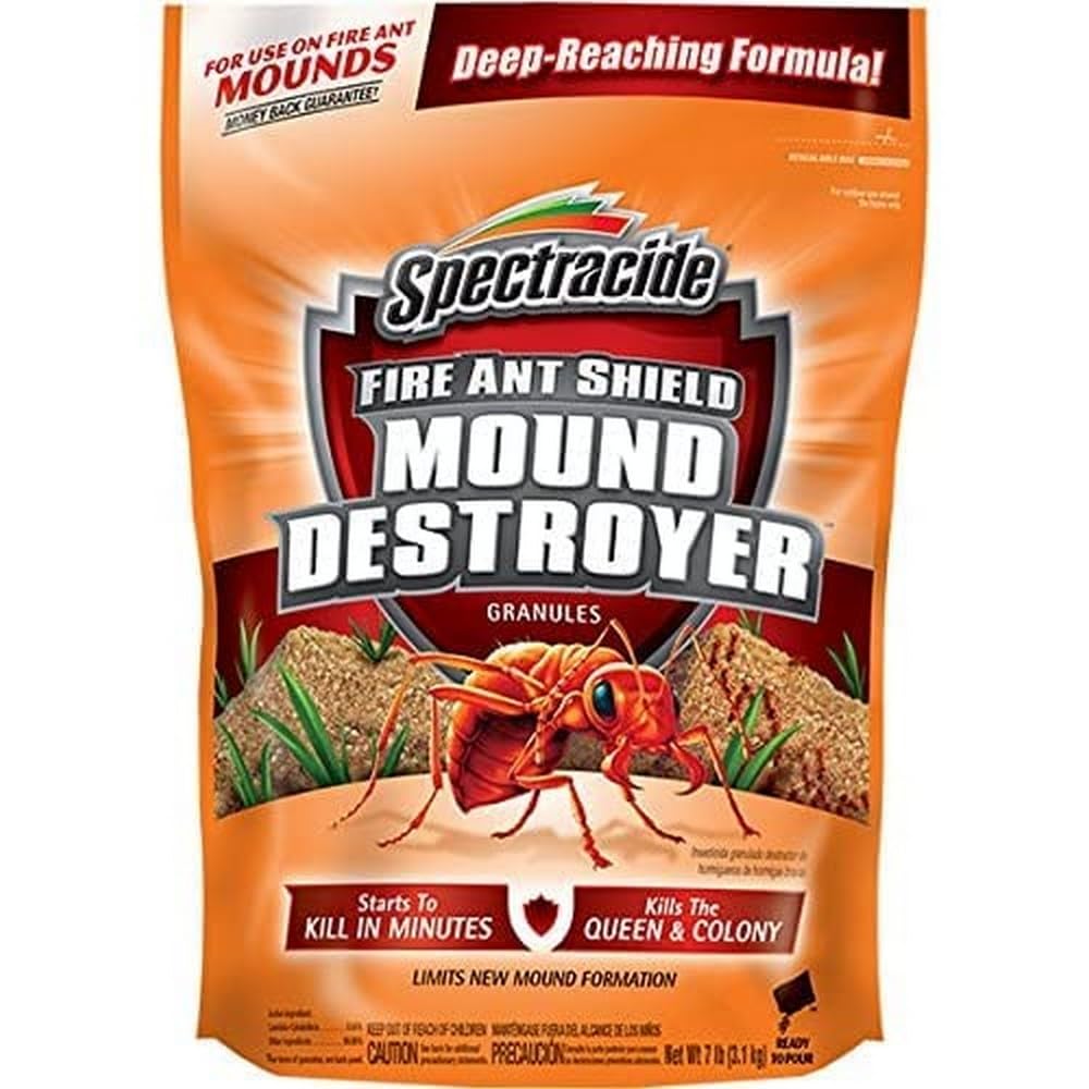 Spectracide Fire Ant Shield packaging protects lawns from mounds