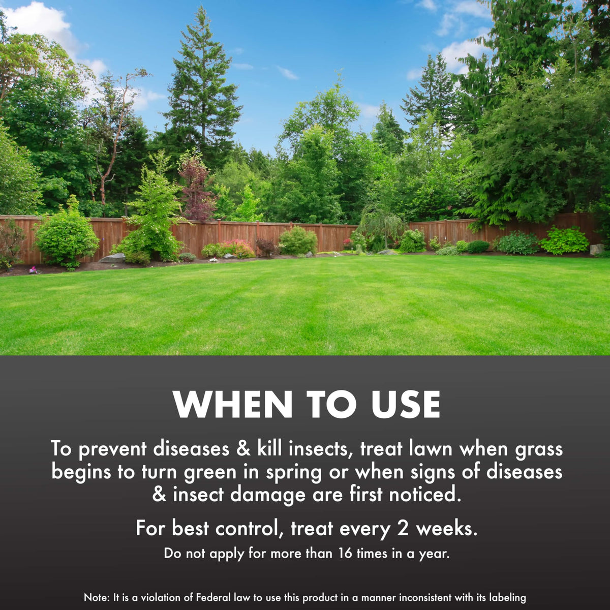 Spectracide Immunox rainproof formula after application on turf
