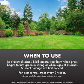 Spectracide Immunox rainproof formula after application on turf