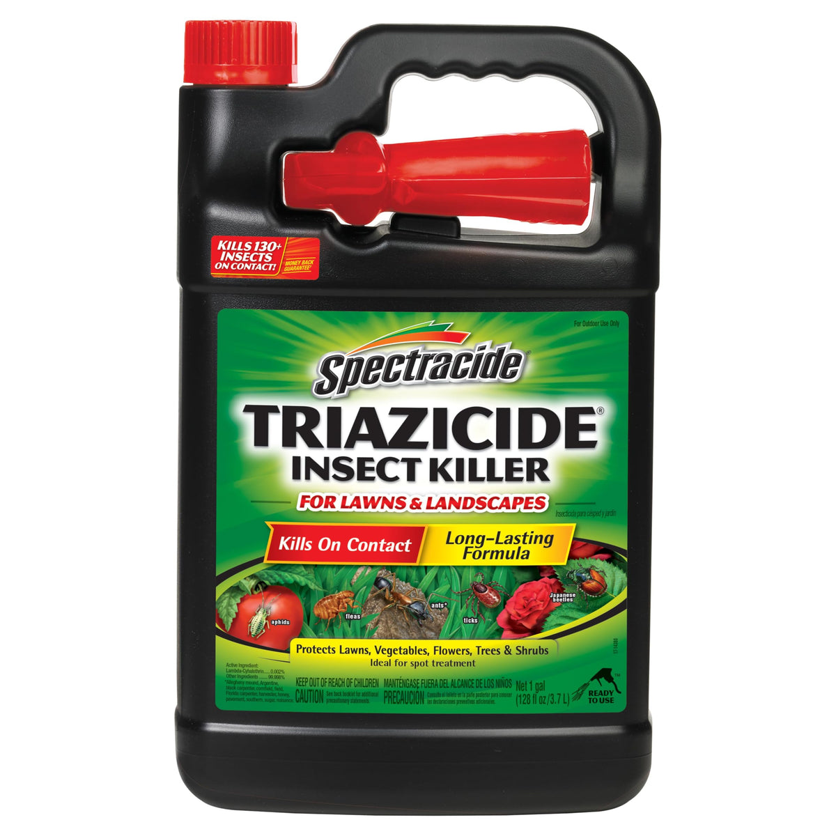 Spectracide Insect Killer bottle pour for lawn and garden protection.