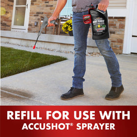 Spectracide One-Shot weed killer bottle shown for quick application.