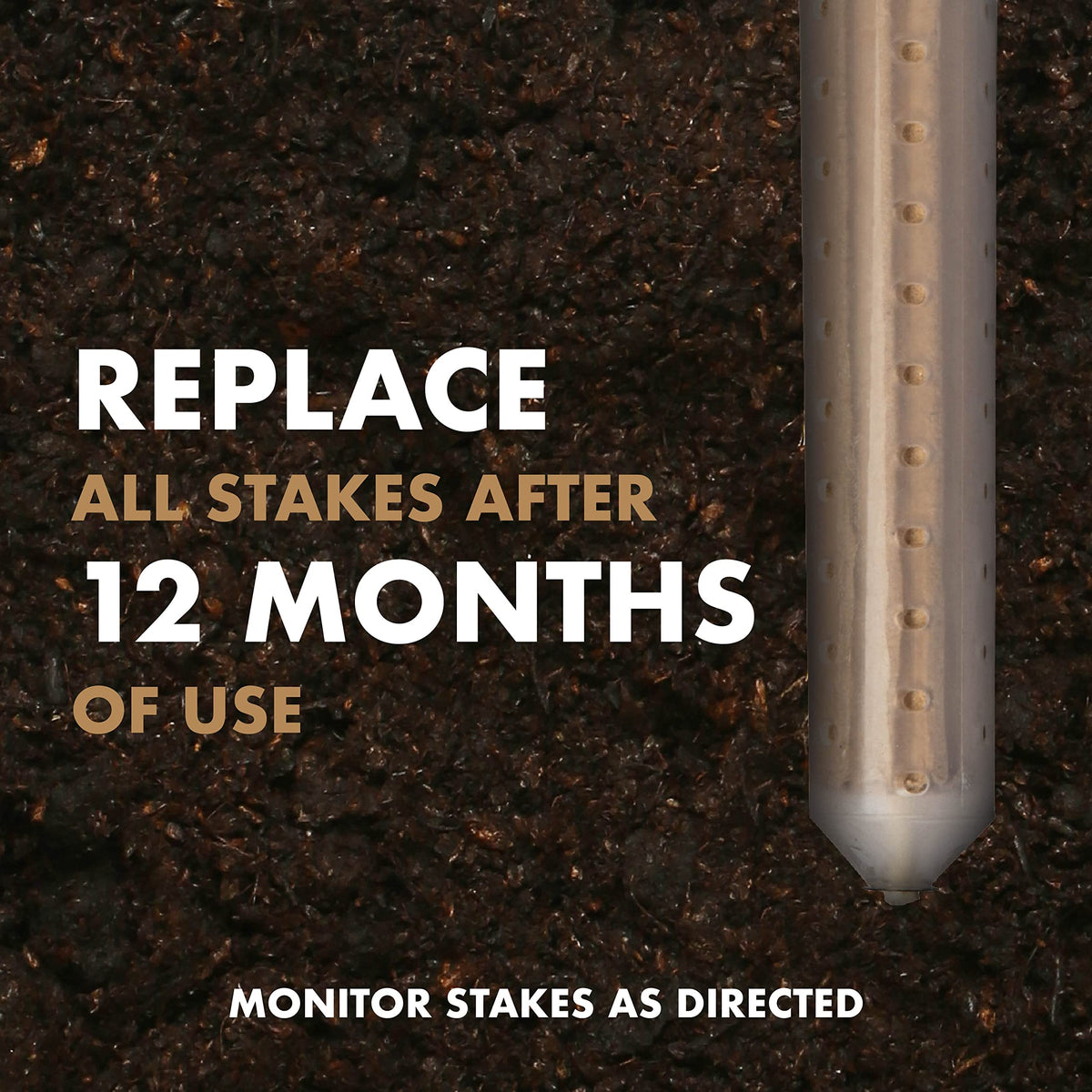 Easy installation of Spectracide Terminate stake near the home.