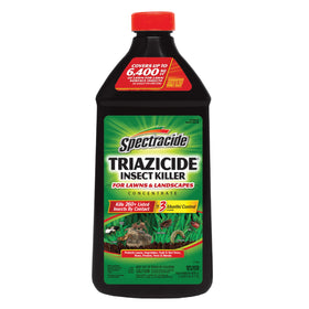 Spectracide Triazicide concentrate bottle for easy lawn protection and mixing.