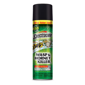Spectracide Wasp and Hornet Killer Aerosol jet spray reaches distant nests for quick control.