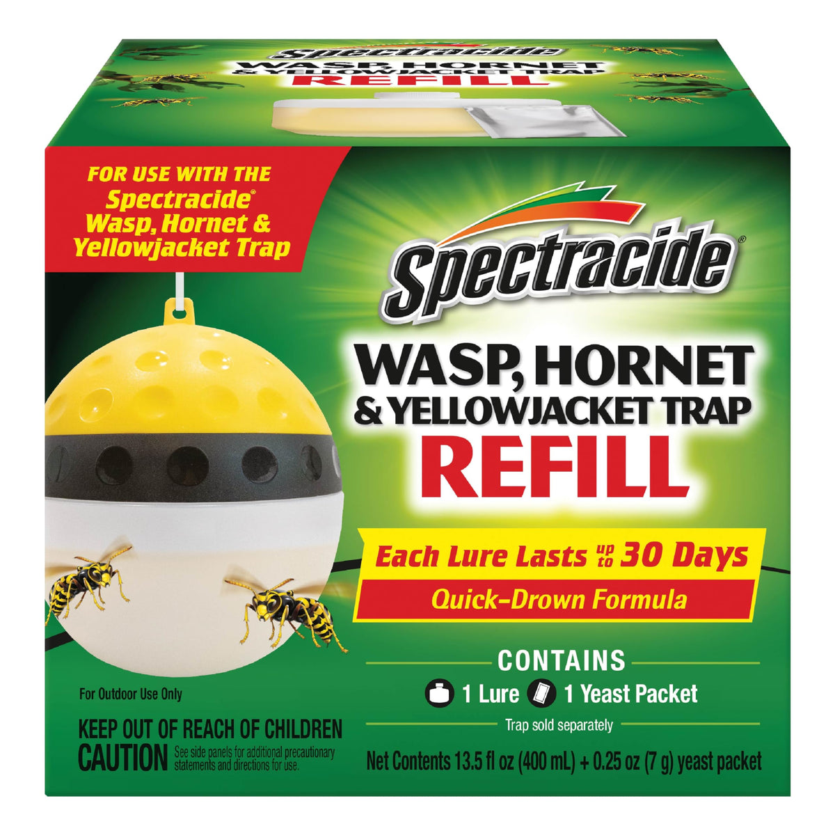 Spectracide lure bottle for Wasp & Hornet Trap refill ready for outdoor installation