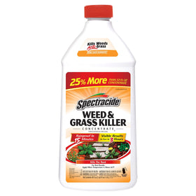 Spectracide Weed and Grass Killer Concentrate bottle shown for patio spot treatment and control