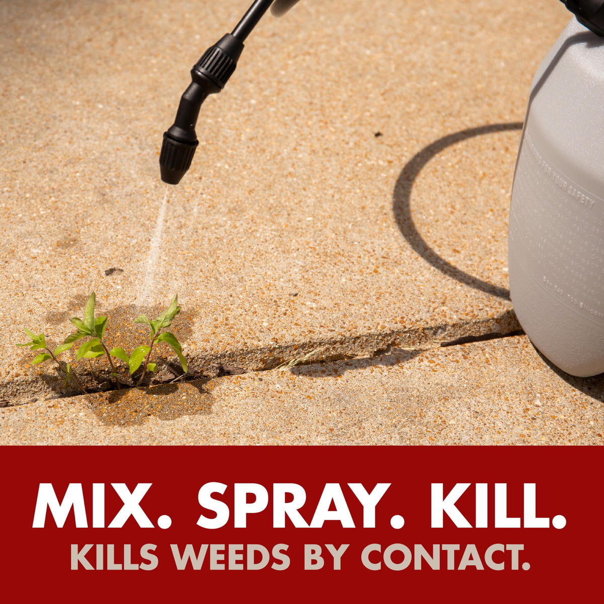 Spectracide Weed and Grass Killer Concentrate applied on walkways and driveways