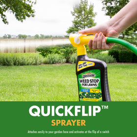 Spectracide Weed Stop concentrate with dosing cup enables accurate mixing.