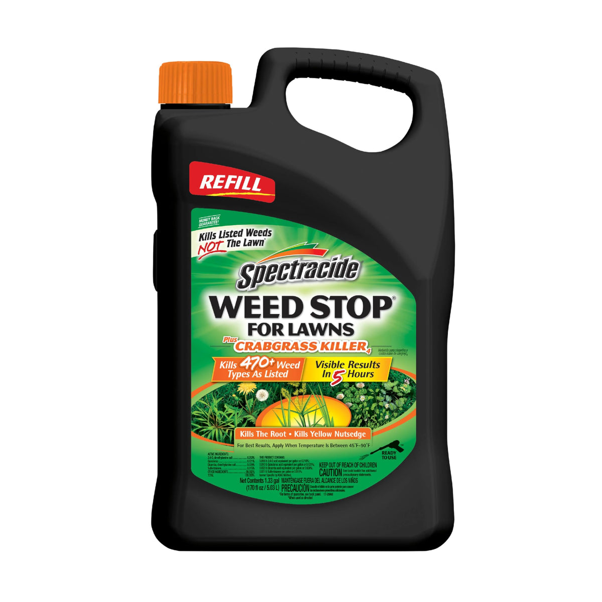 Spectracide Weed Stop for Lawns bottle with AccuShot for precise weed control.