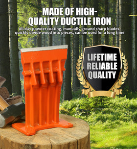 SPEED FORCE 6-inch splitter blade in action for efficient kindling prep
