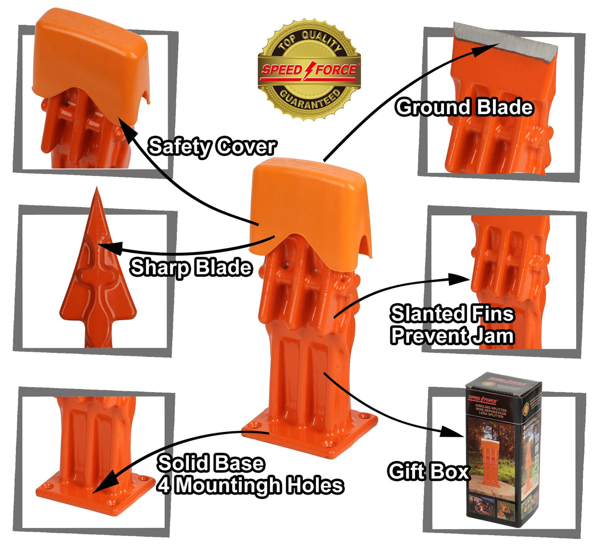 SPEED FORCE orange safety cover protects hands during use