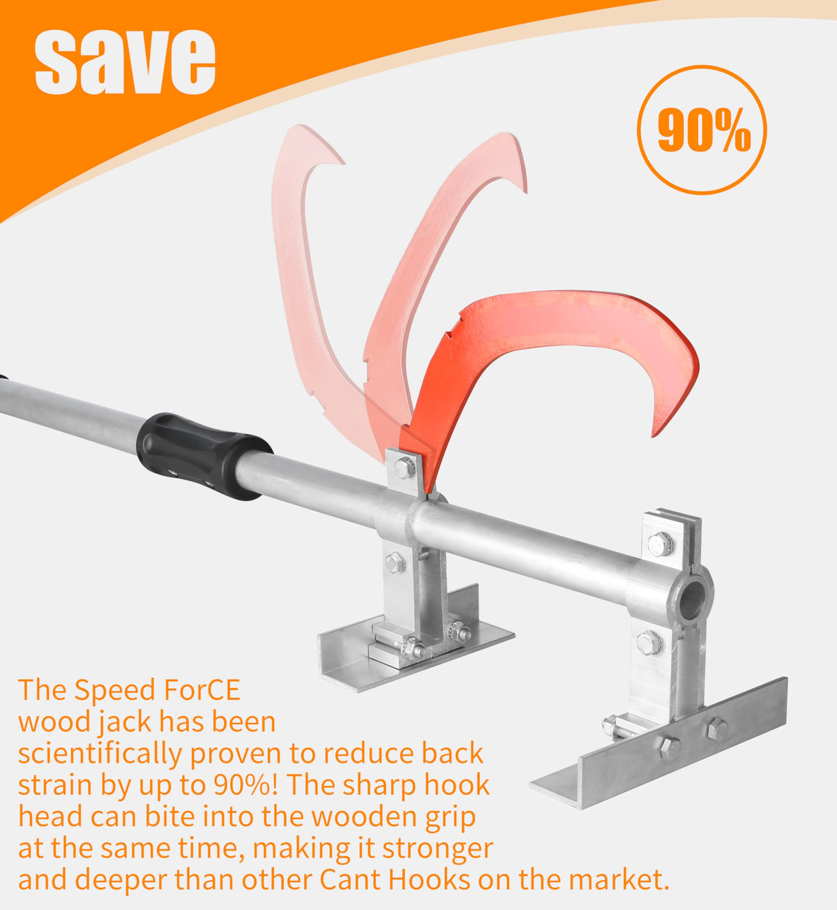Speed Force TimberJack 24-inch capacity handles logs from 5 to 24 inches.