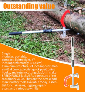 Speed Force TimberJack lightweight construction reduces fatigue during extended use.