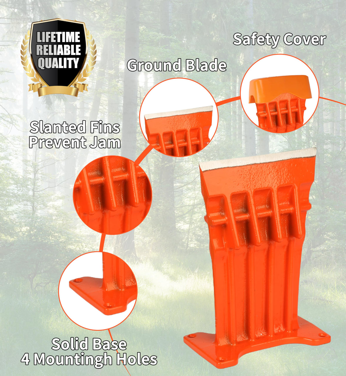 SPEED FORCE wedge-point design delivering clean, fast splits with reduced effort