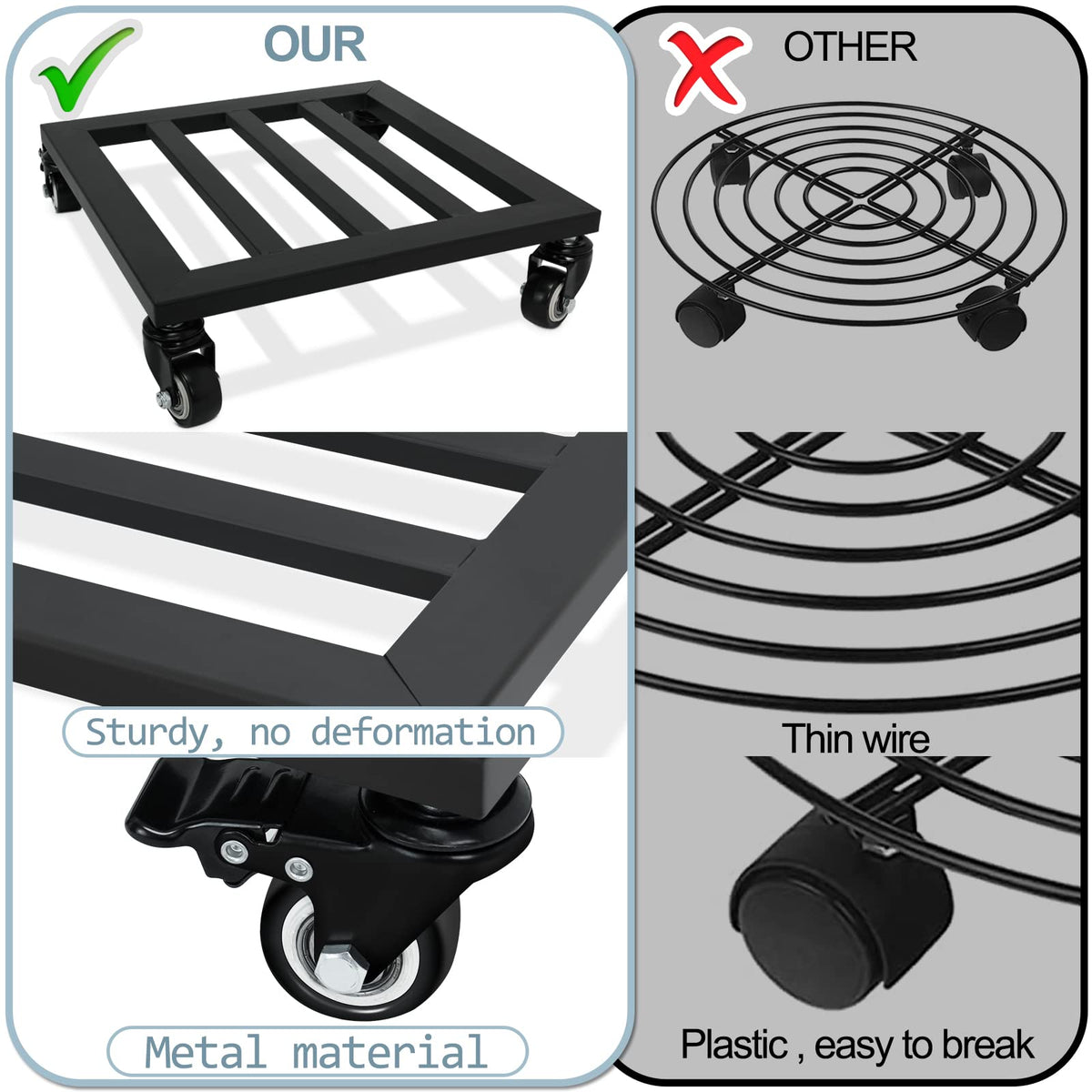 SPEETH heavy-duty plant dolly suited for indoor, outdoor, and shop environments