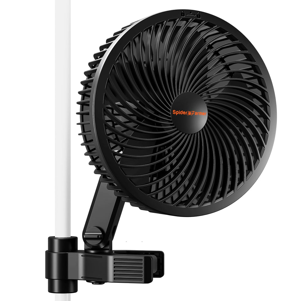 Spider Farmer 6-inch clip fan delivers strong airflow for grow tents