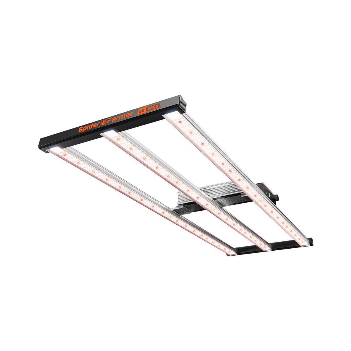 Spider Farmer SE4500 front view with even canopy coverage for uniform plant growth