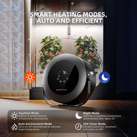 Spider Farmer tent heater digital control panel enables precise climate management