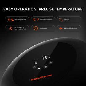 Spider Farmer tent heater extension hose 160cm keeps warm air away from leaves