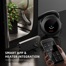 Spider Farmer tent heater temperature sensor helps auto-adjust heating for consistent warmth