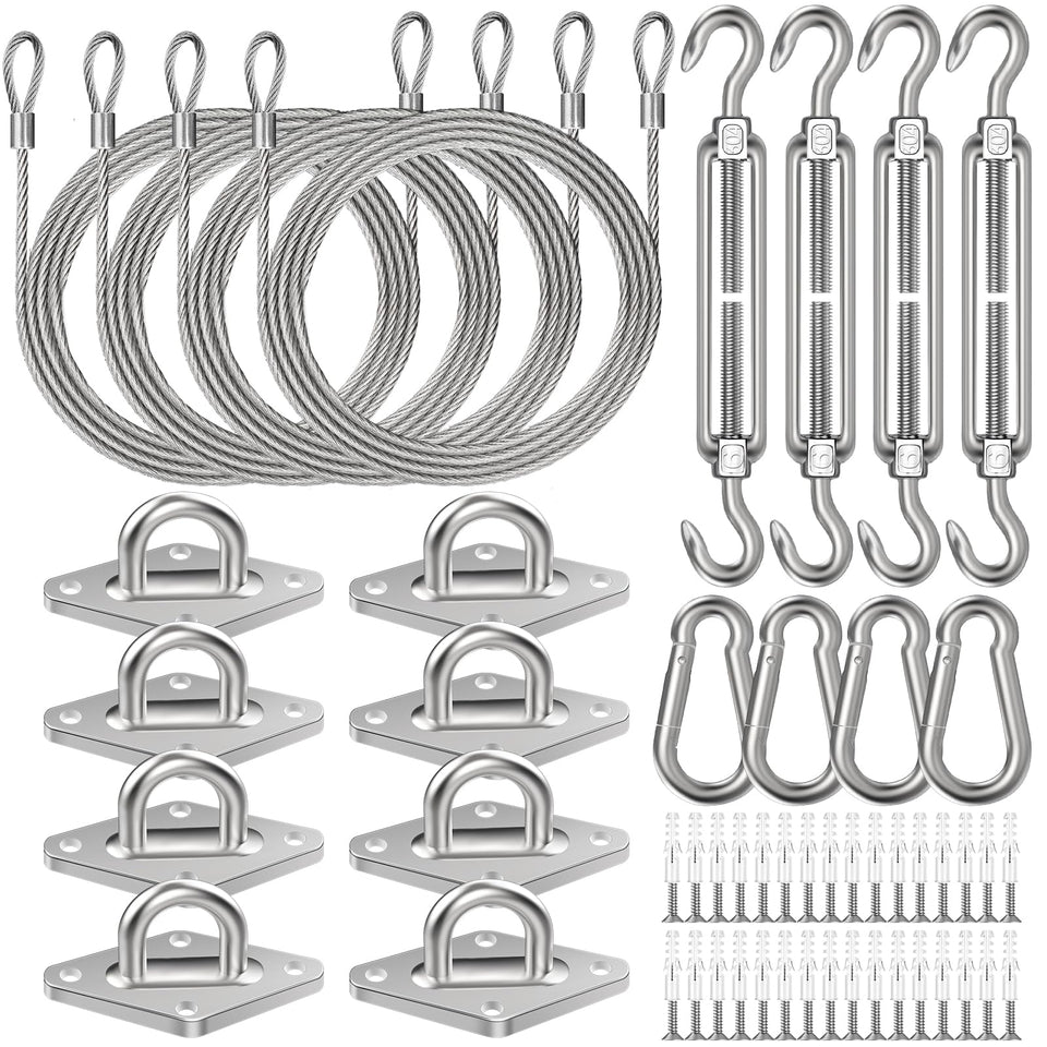 Spiglamm 6-inch adjustable turnbuckle shown for shade sail tensioning and length adjustment.